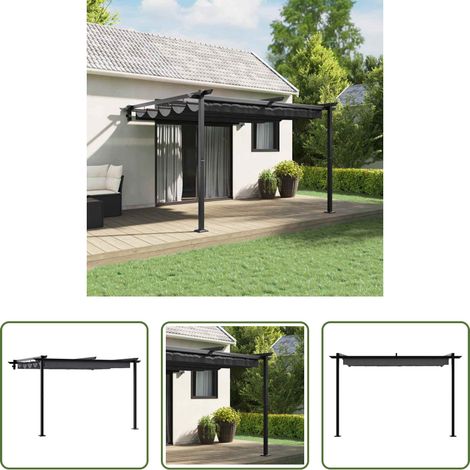 vidaXL Jardin -  Pavillon Anthracite 300 x 300 x 200 cm Polyester (1/5)
