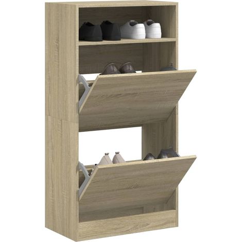 Schuhschrank Sonoma-Eiche 60x34x116 cm Holzwerkstoff