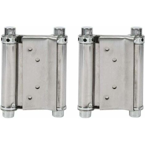 2Pcs Charnières À Ressort Double Action en Acier Inox Charnières de Porte de Saloon Gond Porte Battante, XU, Capacité de Charge Jusqu'à 15 Kg - KZQ (1/4)