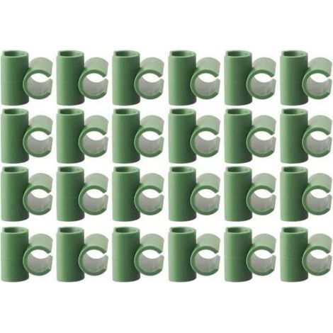 50 Stück Gartenpflanzenverbinder - Pflanzengitter-Befestigungswerkzeug - Feste Gartenrahmen-Befestigungsclips - Tomatenkäfigstange (11mm) (1/5)