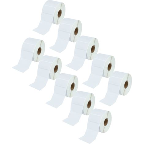 vhbw 10x Thermal Transfer Label Roll 25.4mm x 50.8mm (1300 Label) compatible with Zebra 105SL, 105SE, 220Xi4 Label Maker