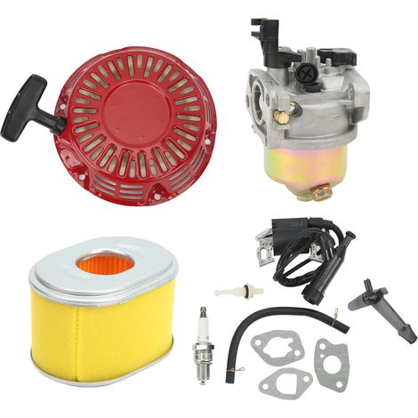 Kit carburateur GX160, lanceur à rappel, bobine d'allumage, bougie, filtre à air pour GX140, GX160, GX200, GX168 et GX168F (1/5)