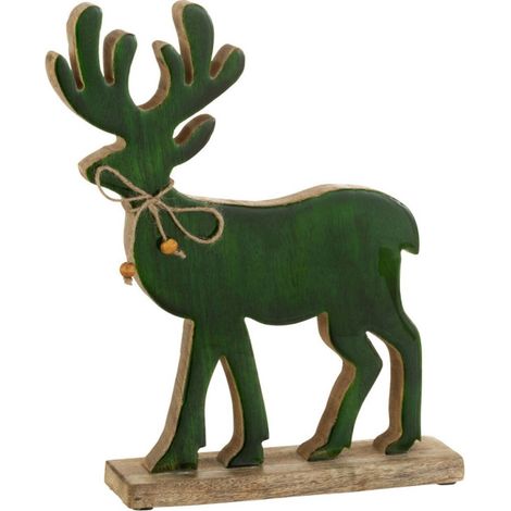Statuette Déco Renne "Gabriel" 30cm Vert (1/2)