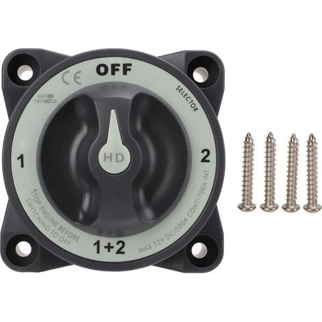 Jeffergarden Interrupteur de Déconnexion Batterie Marine 500A 4 Positions Heavy Duty pour VR Bateau - Sécurité Maximale (1/5)
