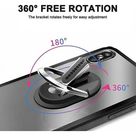 360-Grad drehbare blaue Handyhalterung für Auto und Zuhause, vielseitiger 3-in-1-Ringhalter (1/4)