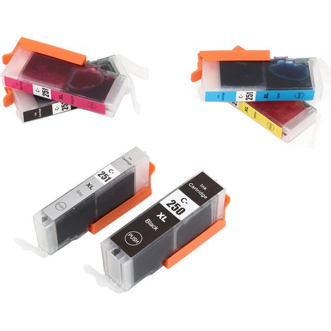 250-251 Mehrfarben-Tintenpatrone, Ersatz-Tintenstrahldruckerzubehör für PIXMA 6 Farben (BK BK CMY GY) (1/5)