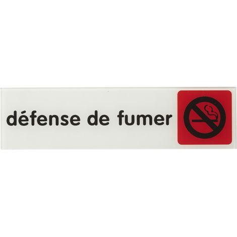 Targa segnaletica adesiva 170 x 45 mm, "Défense de fumer" (Vietato fumare) – THIRARD