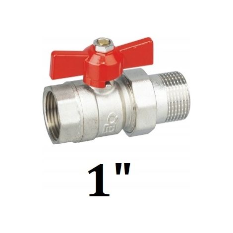 Válvula de bola con PRENSAESTOPAS y MEDIO TORNILLO de 1 pulgada (1/2)
