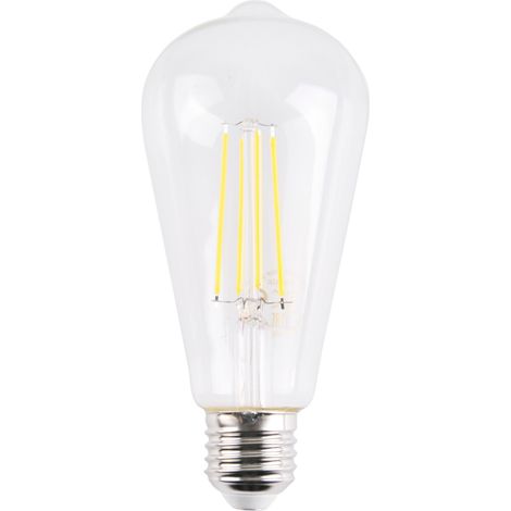 Ampoule LED à filament ST64 E27 7,5 W 4000 K 1055 lm Platine clair 316455 Polux (1/3)