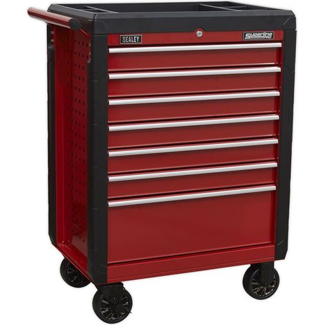 Sealey Rollcab 7 Drawer with Ball-Bearing Slides - Red AP3407 (1/5)