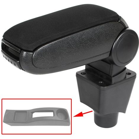 Dacia Sandero I 08-12 Armlehnen-Set SCHWARZER STOFF + Montagesatz