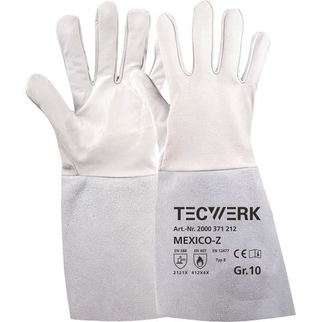 Guantes  de  soldador  México  Z  Talla  10  gris  EN  388/407/12477  10PA  TW (1/3)