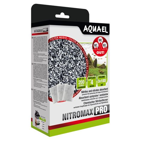 Aquael NitroMax Pro 3 x 100ml Resina per L'eliminazione dei Nitriti e Nitrati