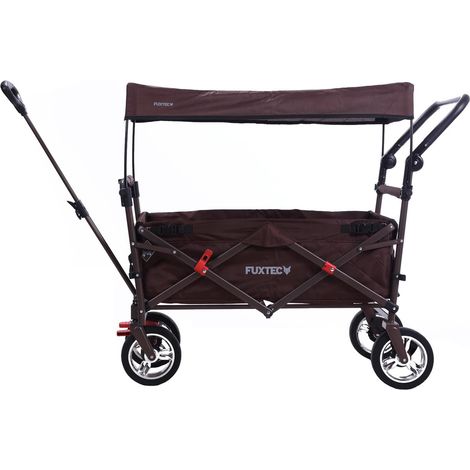 FUXTEC Folding Wagon / Foldable Wagon / Trolley / Hand Cart CT-700 Brown