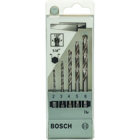 Set de brocas para metal HSS-G DIN 338 5 unidades de 2 - 6 mm  BOSCH 2608595517 (1/2)