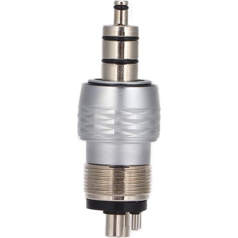 Adaptateur pièce à main dentaire haute vitesse 4 trous standard, raccord universel pour turbine dentaire et contre-angle, compatible fraise dentaire, stérile. (1/5)