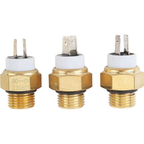 Eosnow 3 Stück Motorkühler-Kühlmittellüfter-Temperatursensorschalter M16 x 1,5 mm Wassertemperatur für CB250 CB600 CBR600 CB900