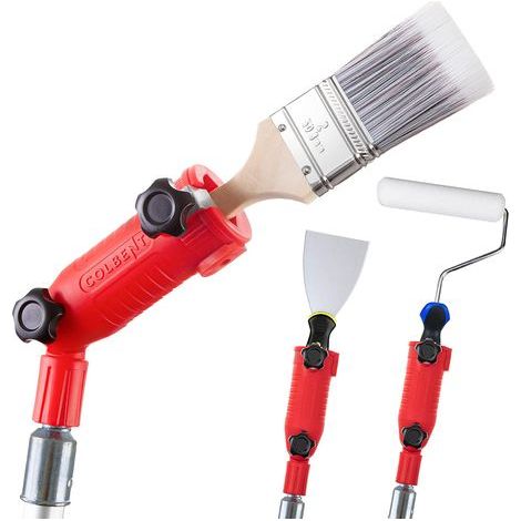 Extenseur de pinceau de peinture multi-angle - Outil de bordure de peinture de plafond élevé, accessoires de pôle d'extension (1/5)