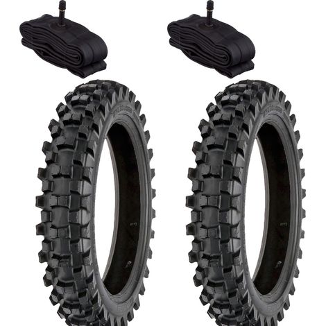 2 GOMME COPERTONI PNEUMATICI + 2 CAMERE MOTO MINI CROSS 2.50-10 TASSELLATI MINIMOTO MINICROSS