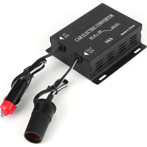 Convertisseur de tension 10A 24V vers 12V, alimentation automobile abaisseur universel pour camping-car, camion, bateau. (1/5)