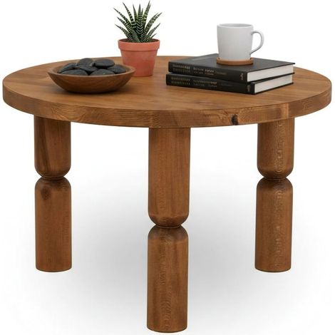 Dmora - Wohnzimmertisch Pallas, Niedriger Wohnzimmertisch, Kaffeeregal, Couchtisch für Sofa, 60x60h40 cm, Eiche, mit verstärkter Verpackung