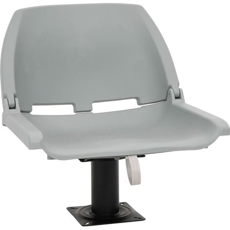 2-tlg. Bootssitz-Set Klappbar Kein Kissen Grau 48x51x41 cm