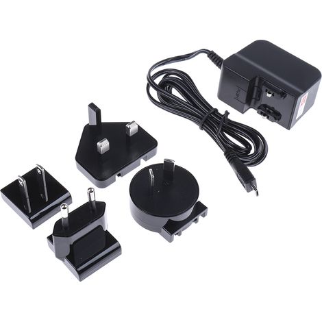Alimentation enfichable 5V c.c., 2.4A, 12W, Fiche mâle universelle ( Prix pour 1 ) (1/5)