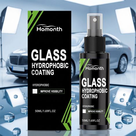 Hydrophobe Beschichtung für die Autoglasreinigung und -pflege – hydrophob, wasserabweisend, schmutzabweisend, klare Sicht – 50 ml -- BIEMMEDUE (1/5)