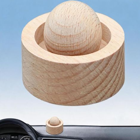Diffuseur d'huiles essentielles en bois naturel - Fonctionne sans électricité, parfum réglable pour la maison, le bureau, la voiture et la chambre (hêtre) (1/5)