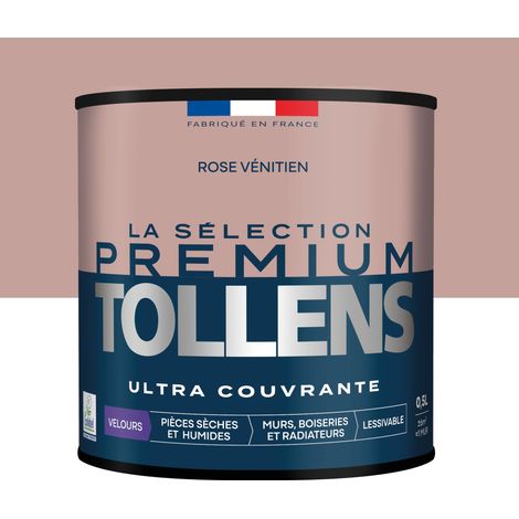 Tollens - Peinture intérieure couleurs - La Sélection Premium Velours - Ultra Couvrante - Rose Vénitien 0,5 L - 6m²