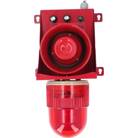 Sirène d'alarme industrielle 40W, 130db, décibel élevé, forte luminosité, étanche IP65, klaxon stroboscopique LED, DC24V