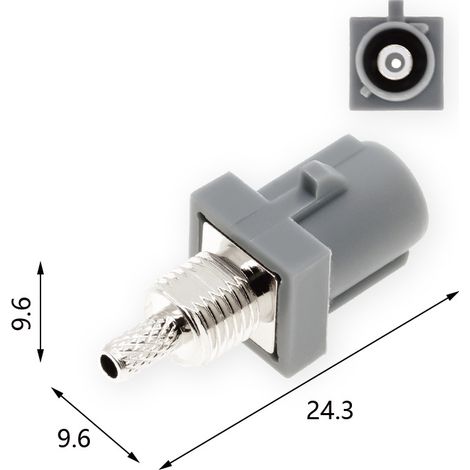 FAKRA short-body male housing G-type connector automotive connector straight male RF antenna socket connector (1/3)