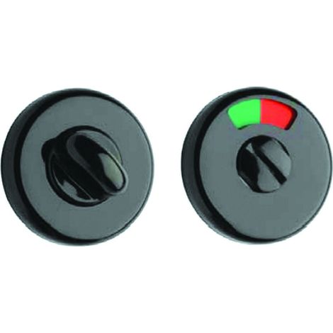 Catenaccio wc libero/occupato in plastica nera - Ø mm.50 - 4 pz