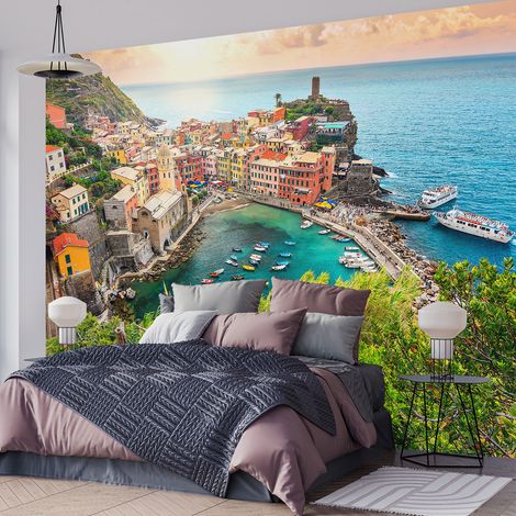 Papier peint panoramique - Cinque Terre Italie - 130 cm x 87 cm (1/4)