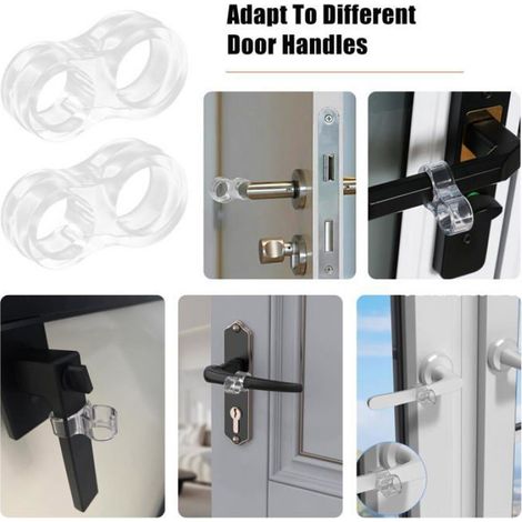 Butée de Porte - 24 pièces, Silicone PVC Anti-Poignée - Protection Porte - Transparent Étiquette (1/5)