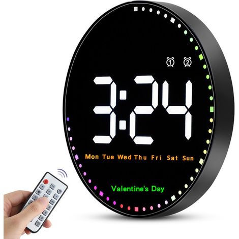Grande Horloge Murale Numérique de 10\", Réveil Enfichable, 12/24 Heures Horloge de Gym Télécommande, Haut et Bas Comptage (1/4)