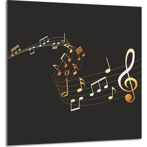 GLASPLATTE FÜR KÜCHE 60x65 Musik (1/5)