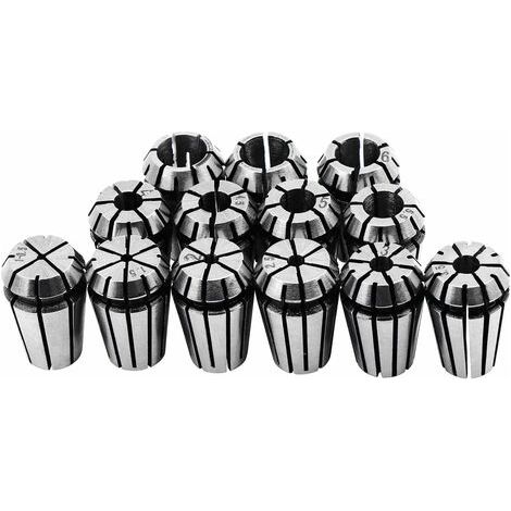 Lot de 13 colliers de serrage ER11, mandrin de serrage ER11, support de serrage à ressort ER11 de 1 à 7 mm pour outil de gravure et de fraisage (1/4)