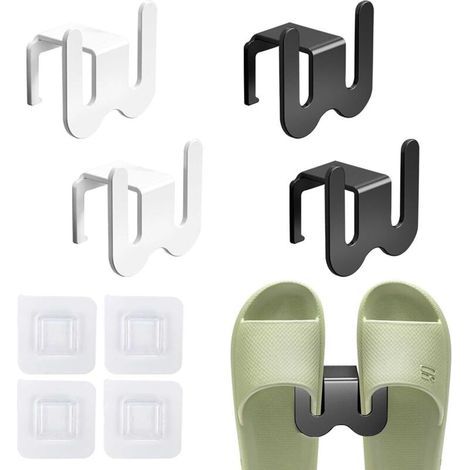 Lot de 4 porte-chaussures muraux, étagère à chaussures, étagère à chaussures, étagère à chaussures à suspendre, organisateur de chaussures à suspendre, gain de place, étagère à chaussures (1/5)