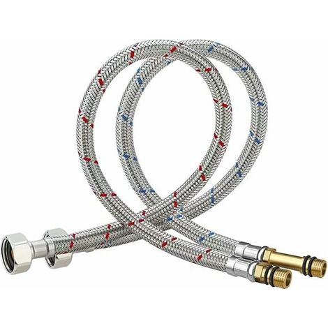Raccord de tuyau G3/8 - M10-60CM, accessoires de tuyau, raccord de tuyau blindé étendu pour robinets thermostatiques (1/5)