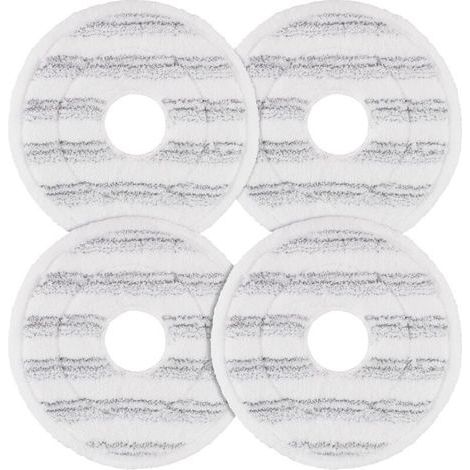 4 tampons de nettoyage gris compatibles avec les recharges Vileda Spin et Clean Mop, tampons de nettoyage en microfibre lavables et réutilisables (1/3)