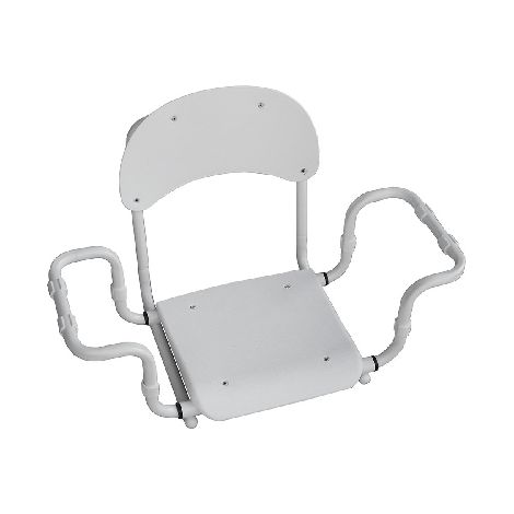 SEDILE PER VASCA POLIPROPILENE REGOLABILE CON SCHIENALE TELAIO BIANCO- Bianco- DH- pezzi 1