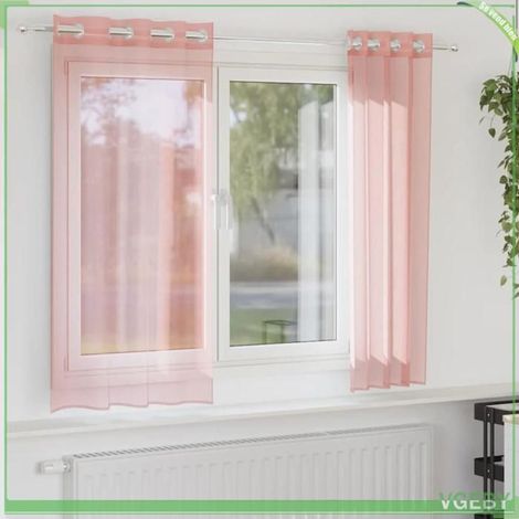 Rideau en voile - FAFEISY - 4102095 - 2 pcs - 140 x 140 cm - 8 œillets (1/5)