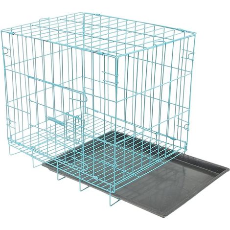 Cage pliable d'intérieur universelle pour petits et moyens chiens, lapins et chats, nid portable pour animaux de compagnie (bleu)