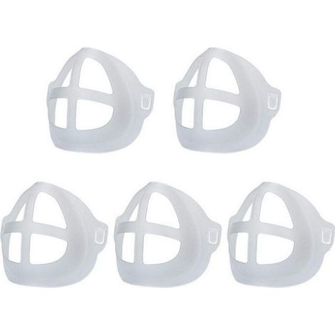 LECHUANG Masque de protection Support de masque, 5 pièces Support intérieur Support de masque de cadre Plus d'espace pour une respiration confortable Lavable RéutilisableMasque de protection (1/5)