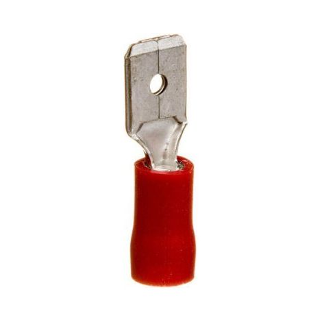 Isolierter Steckverbinderstecker 0,25–1,5 mm² 6,3 × 0,8 PVC – E00000-02169