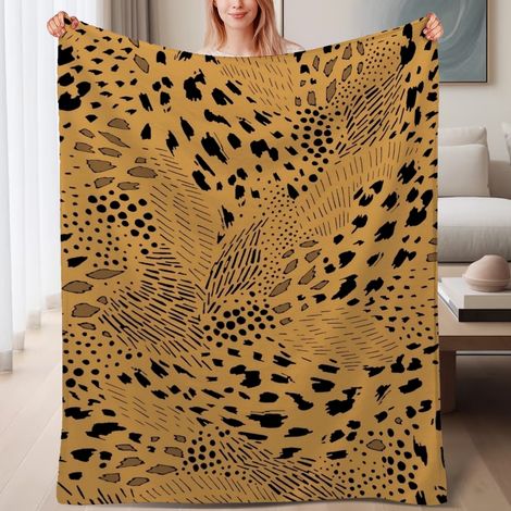 Couverture de lit en polaire, jeté doux et chaud pour le printemps, légère et luxueuse en microfibre de polyester, décoration intérieure cosy, cadeau attentionné pour hommes femmes,6080 pouces (1/4)