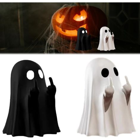 Cute Halloween ghost statue, garden spirit figurine, indoor/outdoor decorations for the supernatural season
