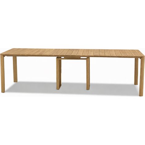 Table extensible aluminium 2/14 personnes Naturel 372x100x75 cm (1/5)
