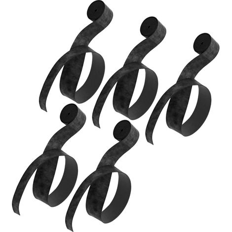 Lot de 5 surgrips de poignée non collants, respirants et mats pour raquettes de badminton et de tennis de table (noir) (1/5)